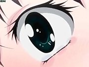 Anime brunette licking stinky sperm
