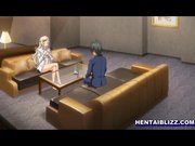 Roped hentai gets dildoed her bigboobs and we