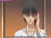 Hentai brunette gets masturbated