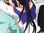 Cute hentai schoolgirl rides hard cock