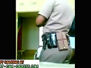 Ebony Police couple Fuck in the office spycam