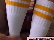 Amateur girlfriend gobbles cock