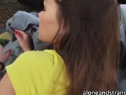 Tight teen London Smith nailed in public