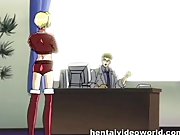 Kinky hentai with gal moaning from intense
