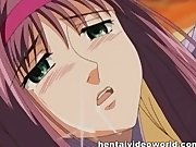 Extreme sex passion of lewd anime schoolgirl