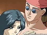 Anime adult video of man fucking on the floor
